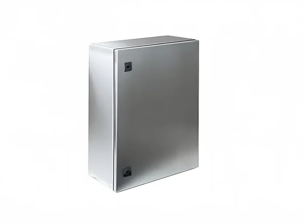 Caja de paso eléctrica empotrable con acabado metálico de MetalBoard